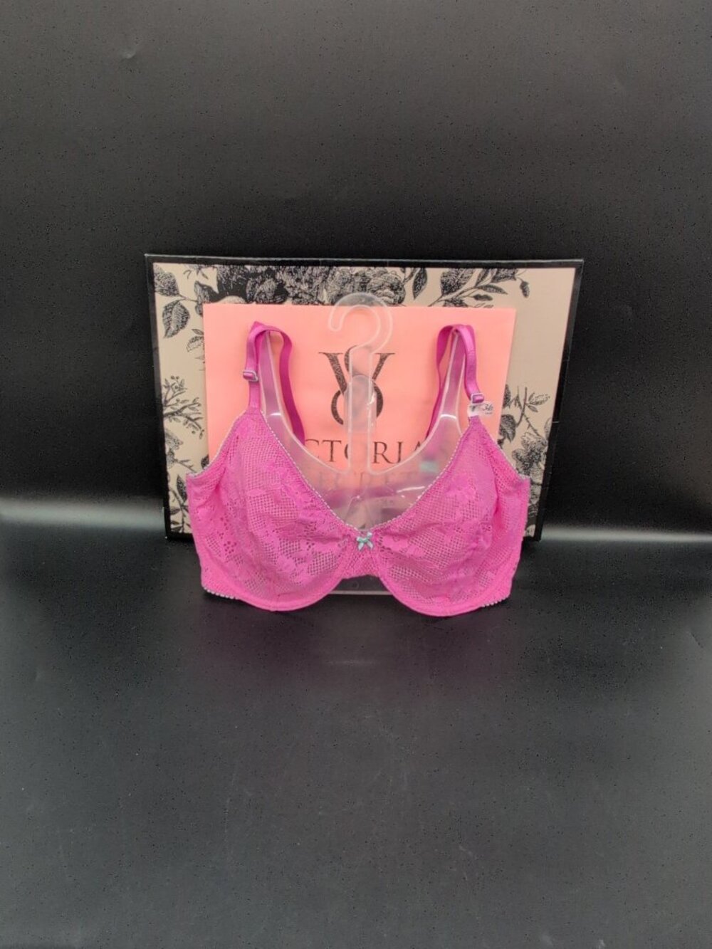 Victoria Secret Tease Lace Unlined Demi Bra 34DDD New Peony & Waterfall